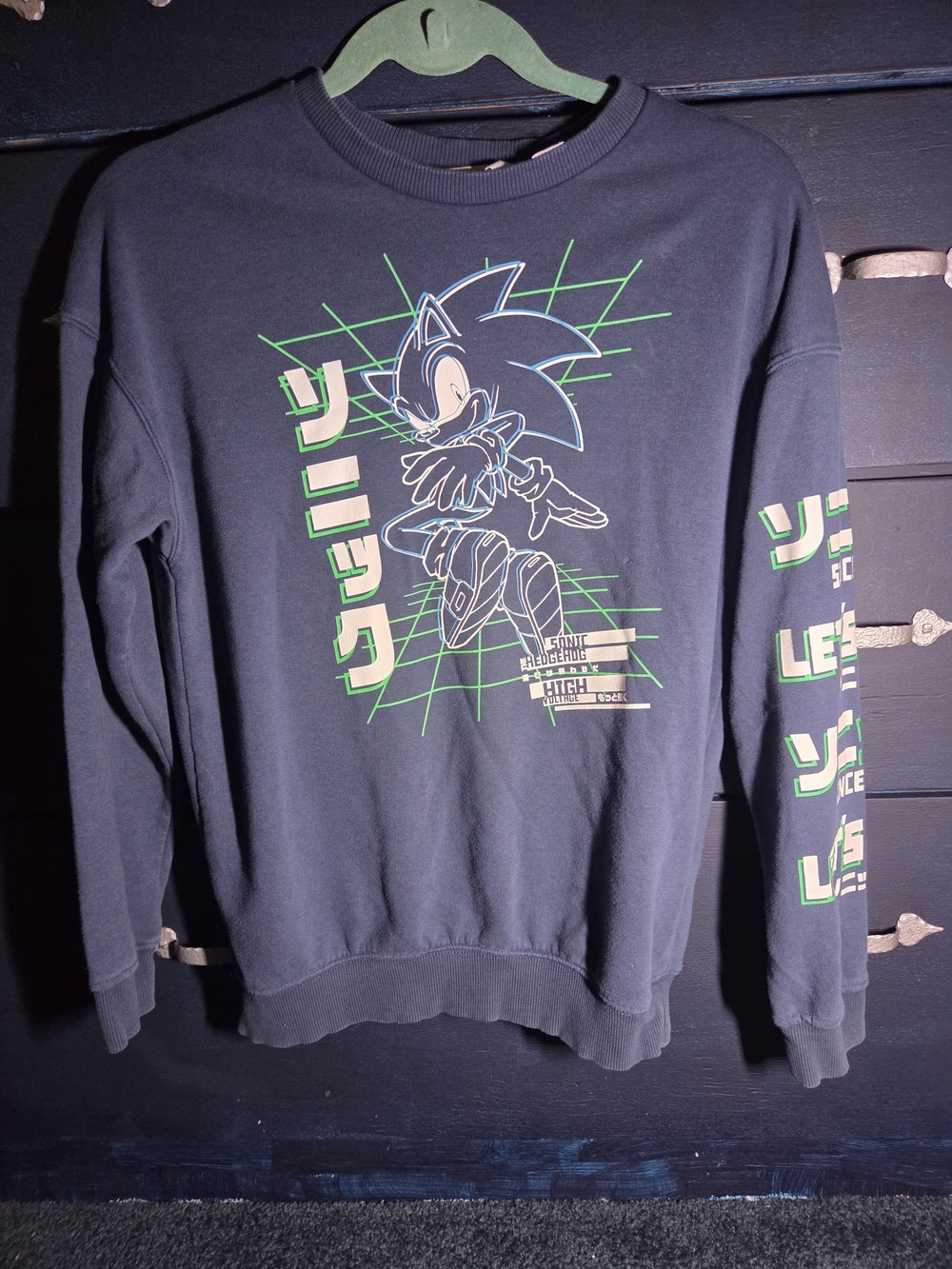 H&M Sonic The Hedgehog Long Sleeve Graphic Sweatshirt Size 10-12Y